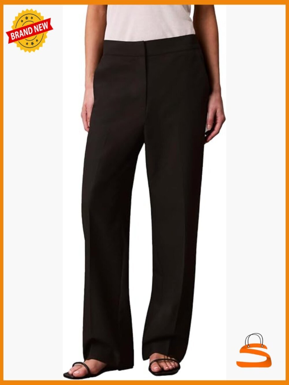 Stretch Flannel Slim Straight Pants for Women